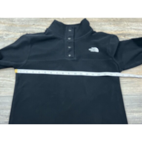 The North Face Womens S Fleece Glacier Snap Pullover Sweater Black Mock Neck - Picture 5 of 12